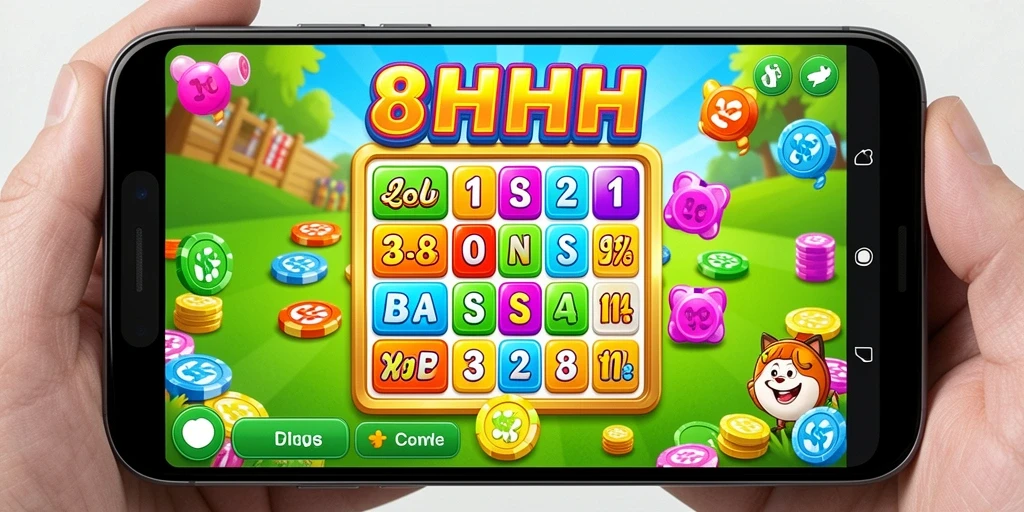 Tampilan gameplay 8HHH yang menarik dengan suasana Bingo yang seru.