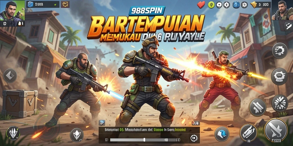 Tampilan gameplay seru dalam pertempuran Battle Royale.
