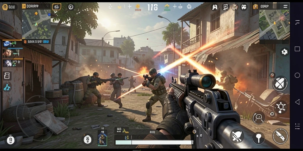 Tampilan aksi intens dalam gameplay IDRRP yang menegangkan.