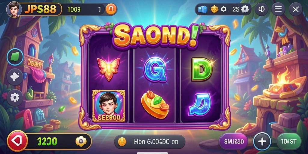 Tampilan gameplay JPS88 dengan simbol slot menarik.