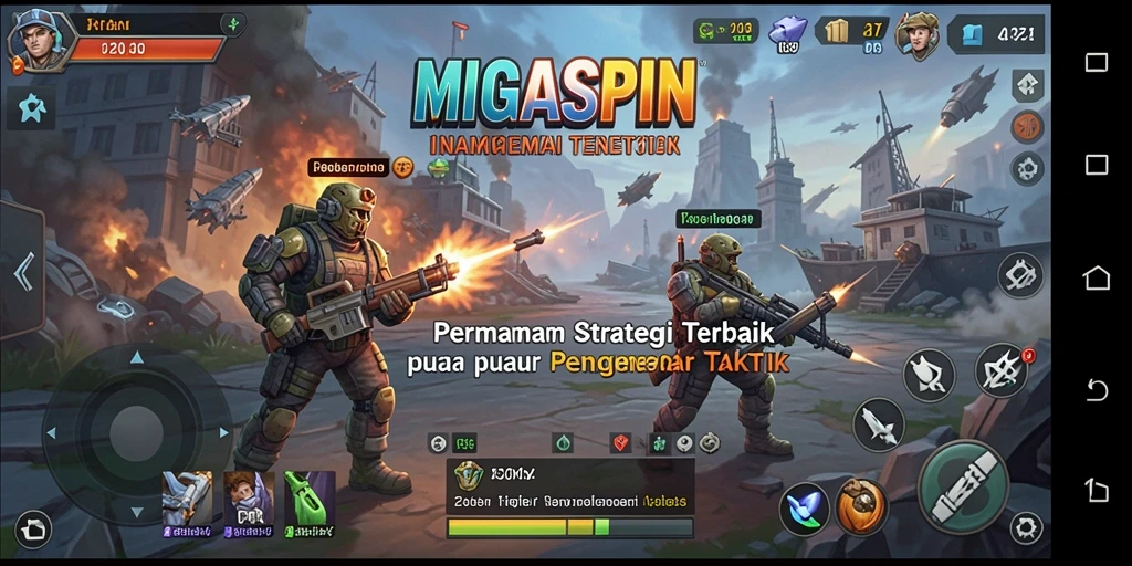 Tampilan gameplay <strong>MIGASPIN</strong> yang menggugah selera dan strategis.