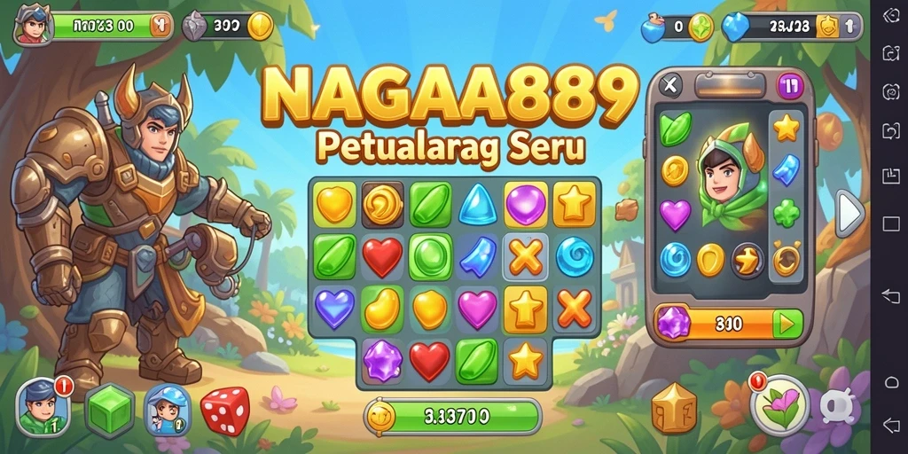 Tampilan gameplay NAGA889 menampilkan keseruan mencocokkan elemen.
