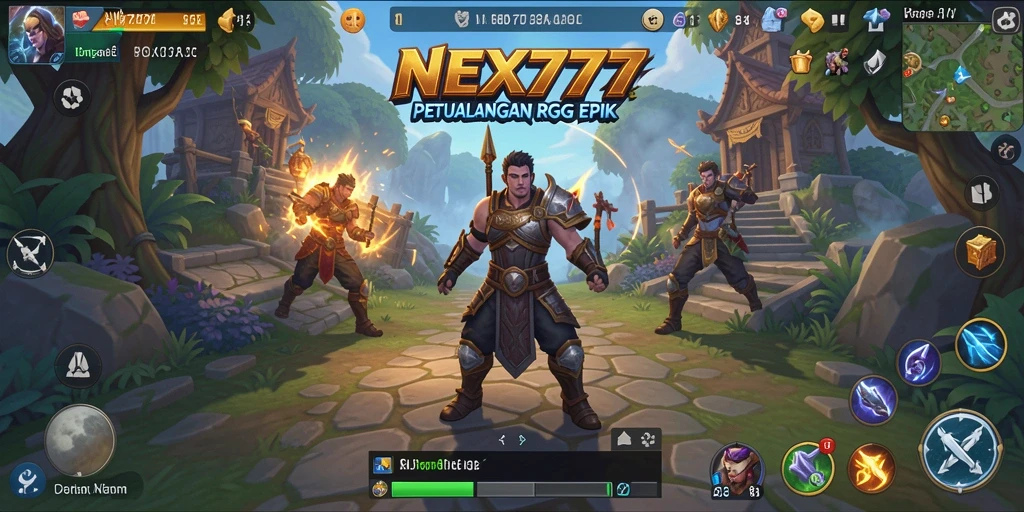 Screenshot menampilkan aksi seru dalam permainan RPG NEX777.