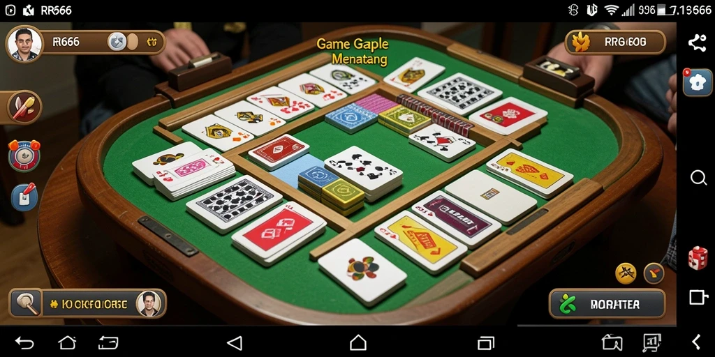 Screenshot gameplay Gaple RR666 yang seru dan interaktif.