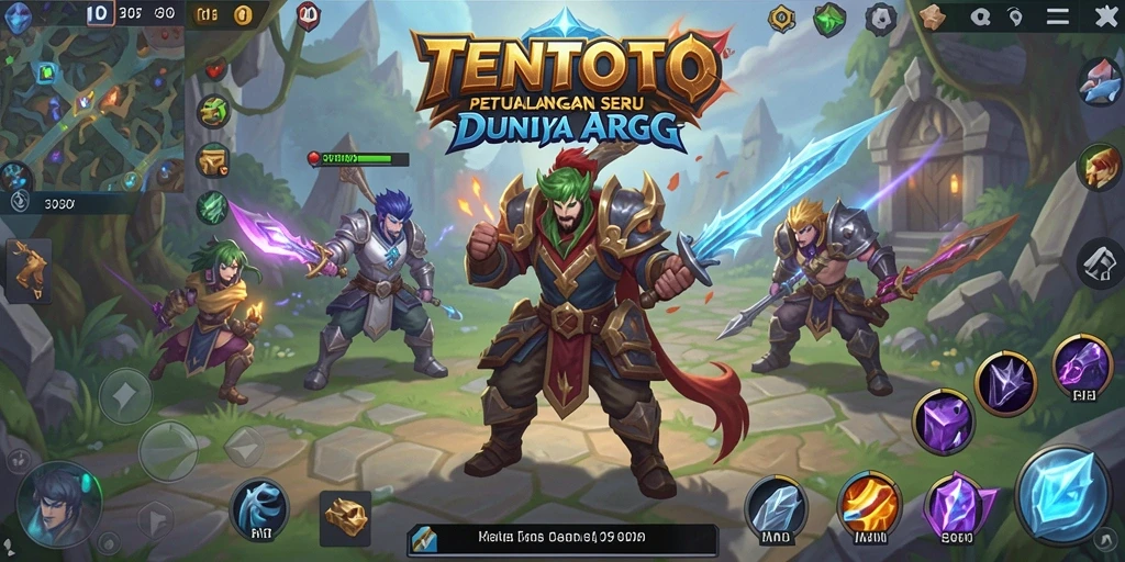 Tampilan gameplay dinamis dan grafis yang memukau di TENTOTO.